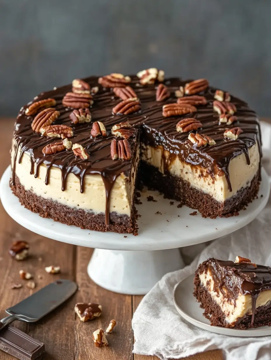 Turtle Brownie Cheesecake